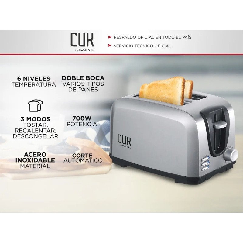 Tostadora Eléctrica GADNIC 700W 6 intensidades (TOSTAD01) 0650414944256