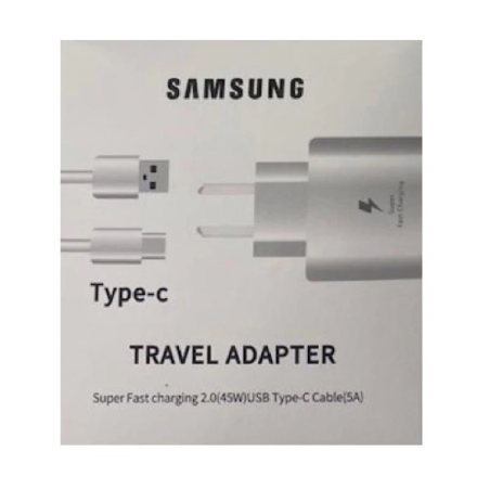 Cargador SAMSUNG 45W + USB Tipo C CERTIFICADO