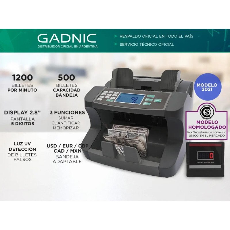 Contadora de Billetes GADNIC CONT0017 0650414425847