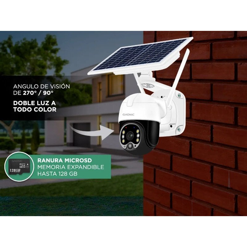 Cámara de Seguridad Solar Exterior GADNIC P2P00042