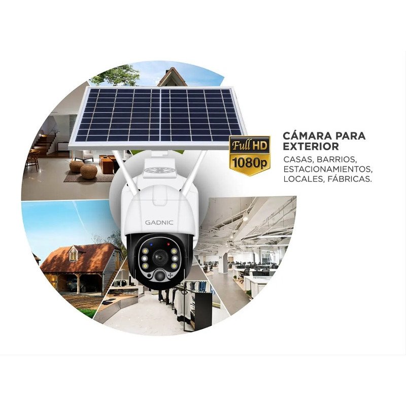 Cámara de Seguridad Solar Exterior GADNIC P2P00042