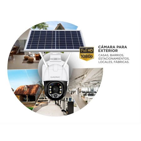 Cámara de Seguridad Solar Exterior GADNIC P2P00042