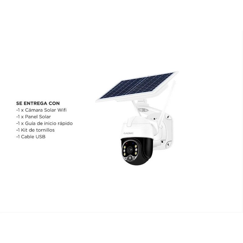 Cámara de Seguridad Solar Exterior GADNIC P2P00042