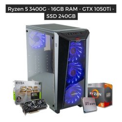 PC Armada Ryzen 5 3400G - 16GB RAM - RTX 1050TI - SSD 240 
