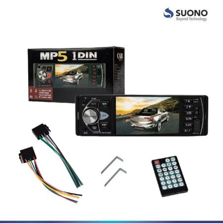 AutoEstereo con Pantalla SUONO 1123M FM/USB/AUX/Azultooth