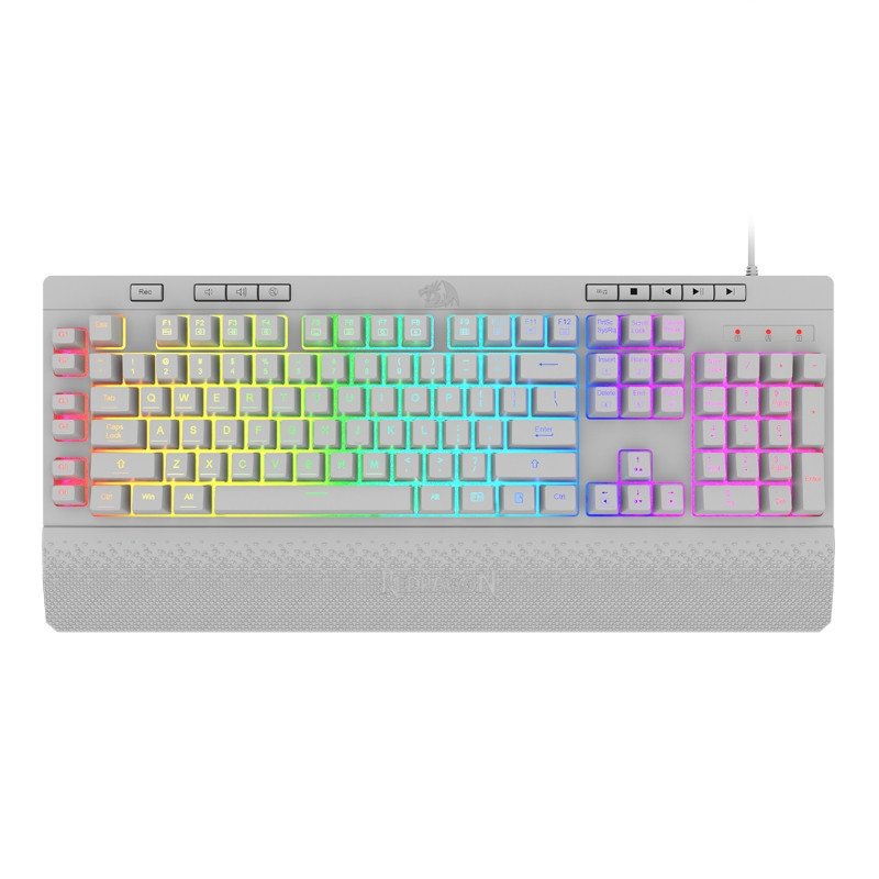 REDRAGON Shiva K512W RGB Blanco Teclado Gamer 