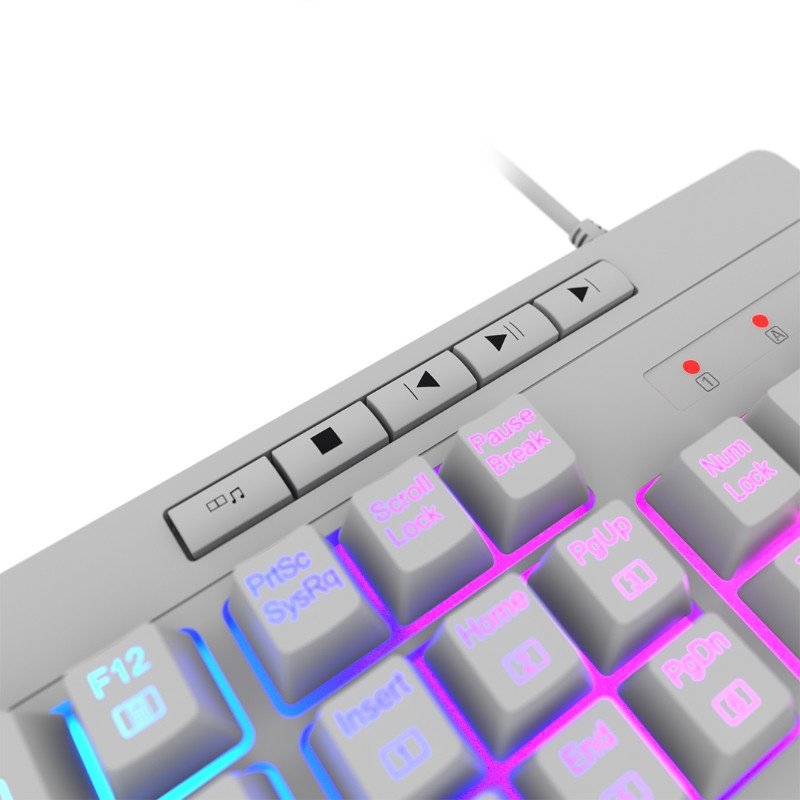 REDRAGON Shiva K512W RGB Blanco Teclado Gamer 