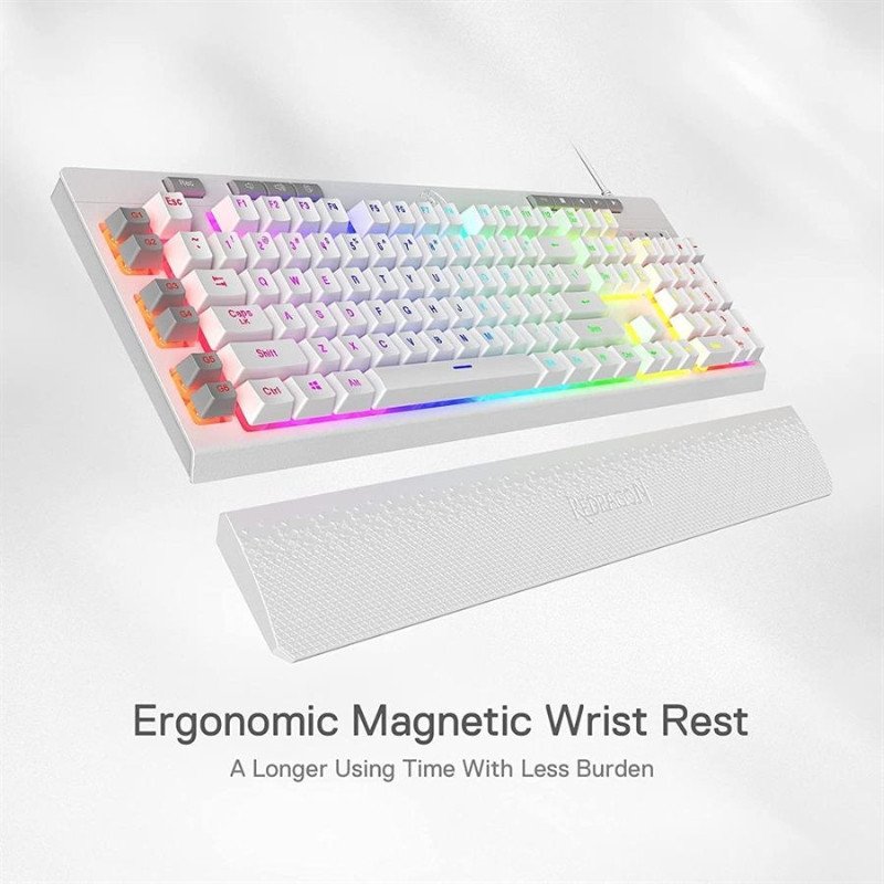 REDRAGON Shiva K512W RGB Blanco Teclado Gamer 