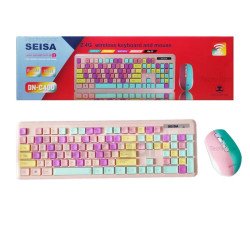 Teclado + Mouse Inalámbrico Multicolor SEISA DN-C400  2