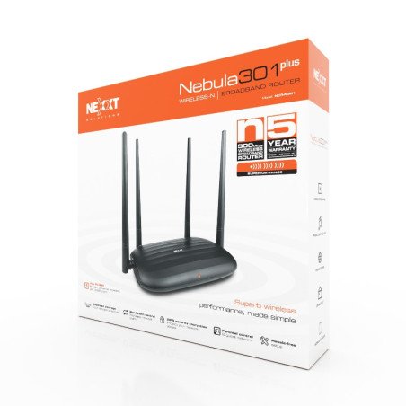 Router Inalámbrico NEXXT Nebula 301 plus (NCR-N301-A) 
