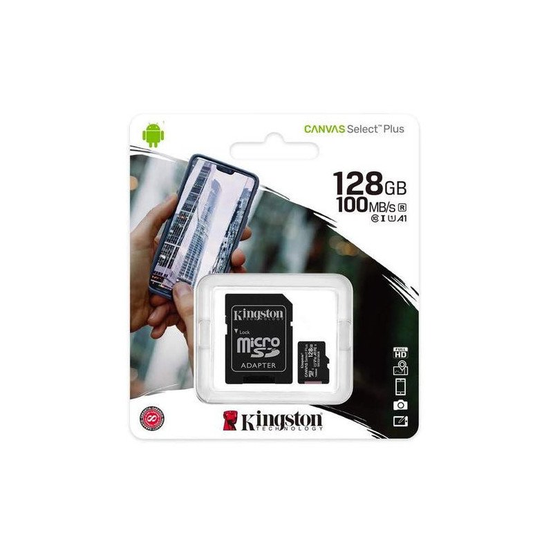 Tarjeta Micro SD 128GB KINGSTON CANVAS 