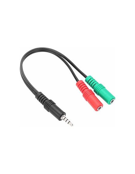 Adaptador de Audio 1 Plug a 2 hembras Estereo + mic PS4