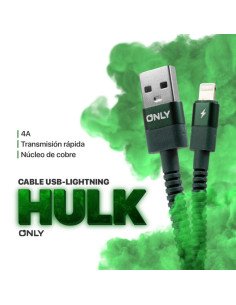 Cable USB Lightning Hulk 4A Only Mod 90 2