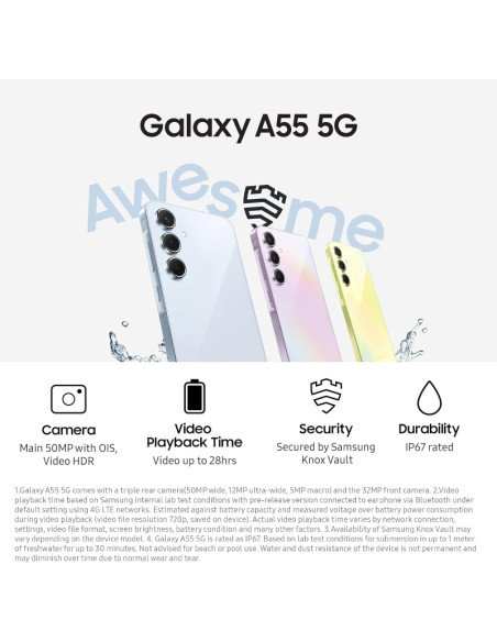 SAMSUNG A55 5G (256+8GB) Dual SIM Azul oscuro