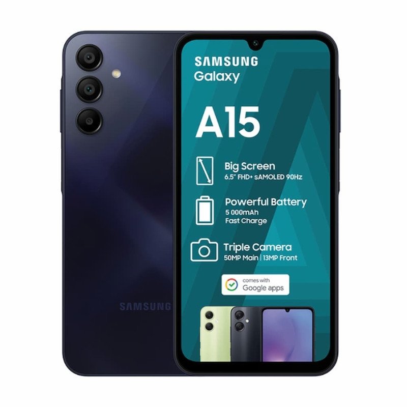 SAMSUNG A15 (128+6GB) Dual SIM Azul Negro 8806095389790