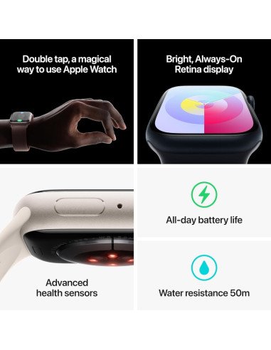 Apple Watch Series 9 (GPS) 45mm Negro