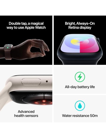 Apple Watch Series 9 (GPS) 45mm Negro