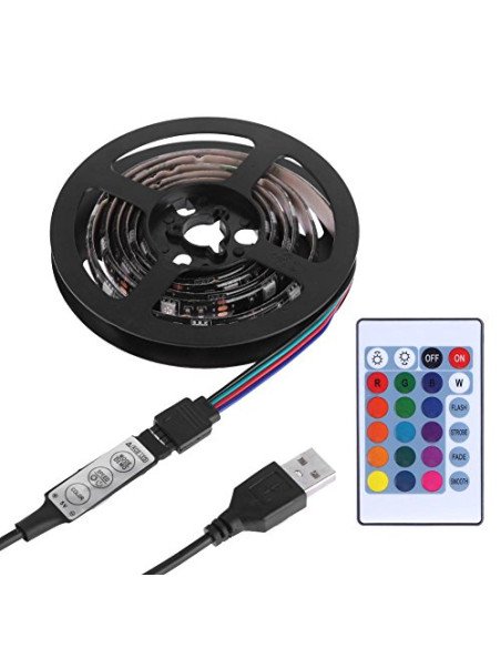 Tira Led RGB 3mts 5050 USB con control