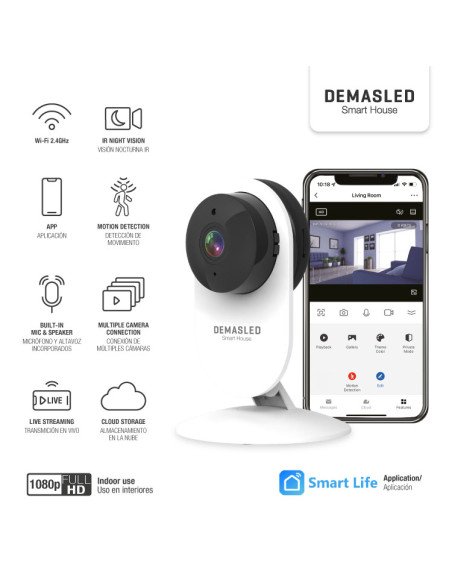 Camara de seguridad Demasled WIFI HD de interior (domo-38)
