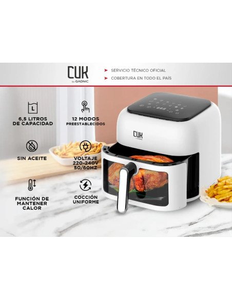 Freidora de aire Gadnic 6.5 litros 1600W (FREI0033)