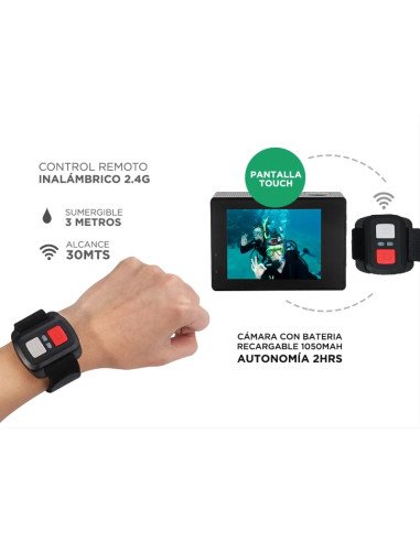 Camara deportiva GADNIC Extreme 13 4K (MCDEP013)