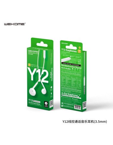 Auriculares 3.5mm Wekome Y12