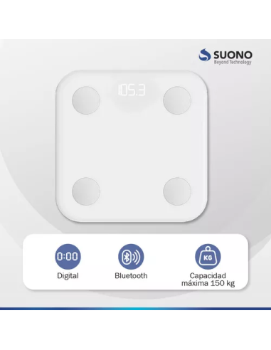 Balanza digital bluetooth SUONO (SUO074)