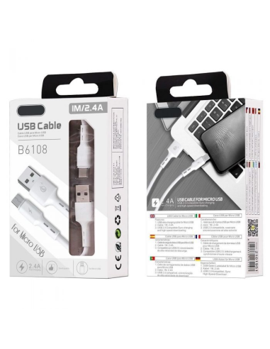 Cable USB V8 2.4A 1mts OnePlus B6108