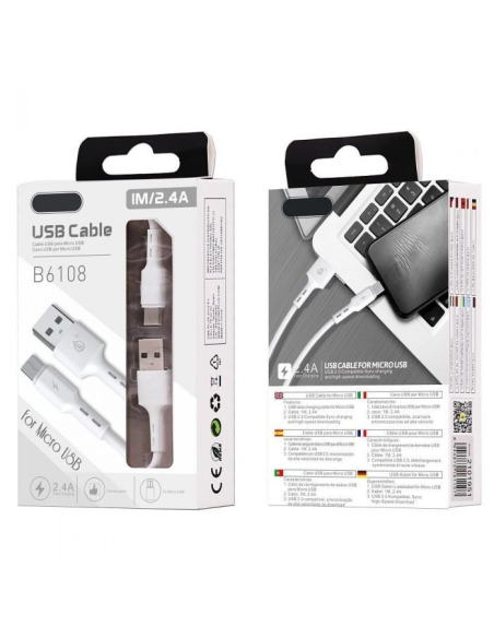 Cable USB V8 2.4A 1mts OnePlus B6108
