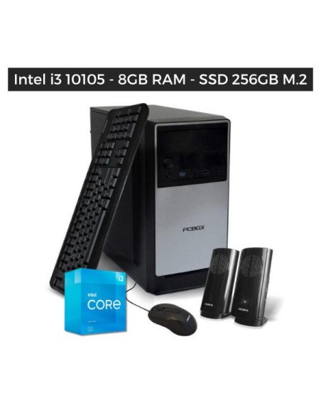 PC Armada Intel I3 10105 Comet Lake - 8gb ram - SSD256 M.2 - win 11 PCBOX
