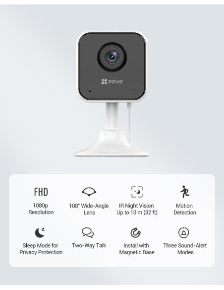 EZVIZ H1C Cámara de seguridad con Wi-Fi 1080p interior