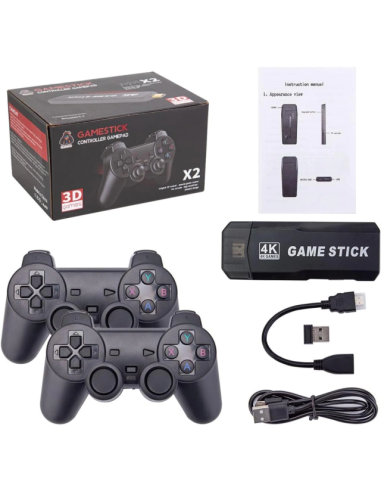 Consola de juegos Game Stick X2 40.000 juegos + 2 joystick inalambricos