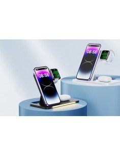 Cargador inalambrico 3 en 1 Remax 22W (RP-W70) 2