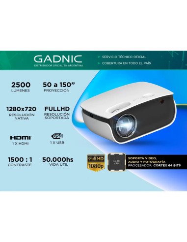 Proyector GADNIC Unique 2500L PROJ0041