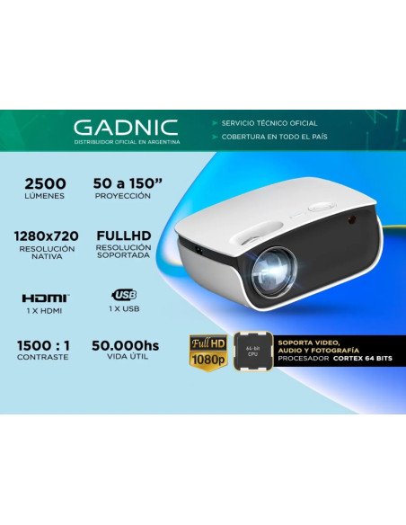 Proyector GADNIC Unique 2500L PROJ0041