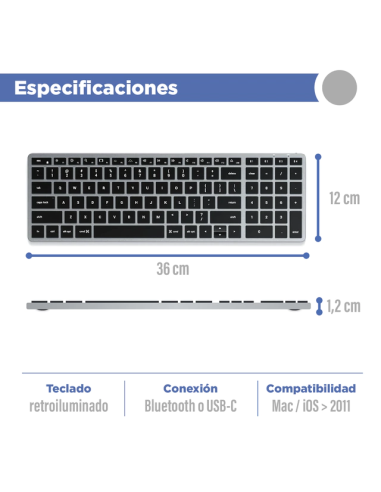 Teclado bluetooth Satechi X2 Blacklit