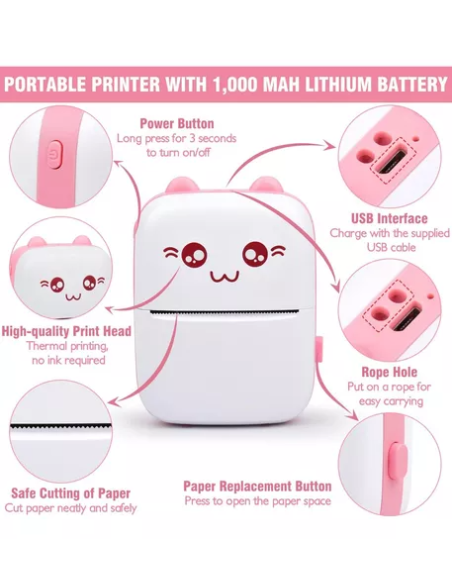 Mini impresora bluetooth termica M149 + 1 rollo