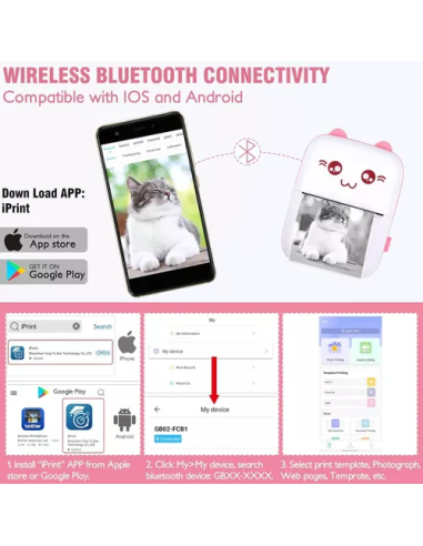 Mini impresora bluetooth termica M149 + 1 rollo