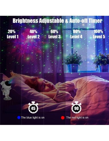 Proyector de galaxia astronauta con parlante