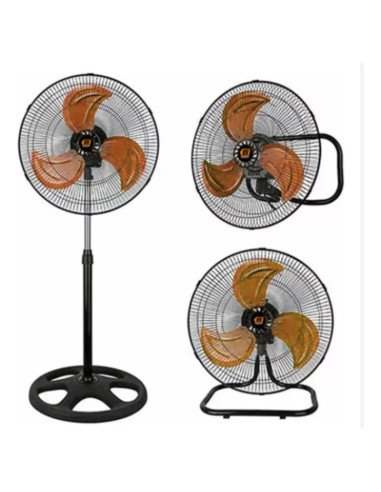 Ventilador 3 en 1 pared-piso-pie (T-254) 100W metal