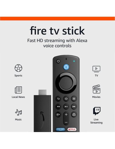 Amazon fire TV Stick 3Gen Android FHD (sin fuente)