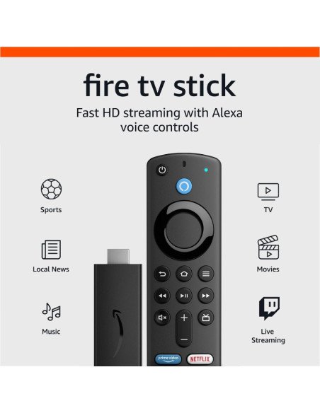 Amazon fire TV Stick 3Gen Android FHD (sin fuente)
