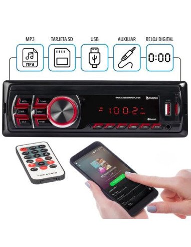 Autoestereo SUONO fijo INF001 FM/USB/AUX