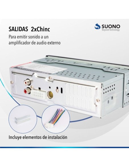 Autoestereo SUONO fijo INF001 FM/USB/AUX