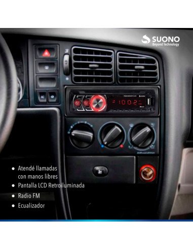 Autoestereo SUONO fijo INF001 FM/USB/AUX