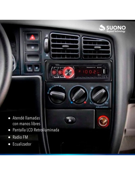 Autoestereo SUONO fijo INF001 FM/USB/AUX