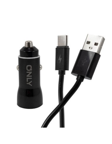 Cargador 12V 3.1A 2 tomas + 1usb C ONLY (MOD37)