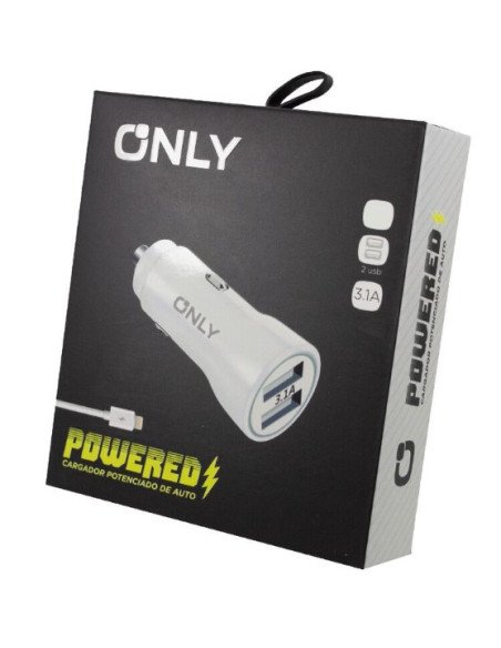 Cargador 12V 3.1A 2 tomas + 1usb C ONLY (MOD37)