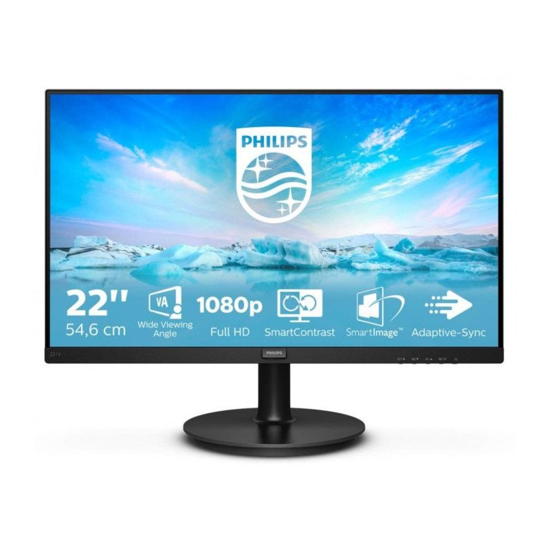 Monitor PHILIPS 21,5" FHD HDMI/VGA