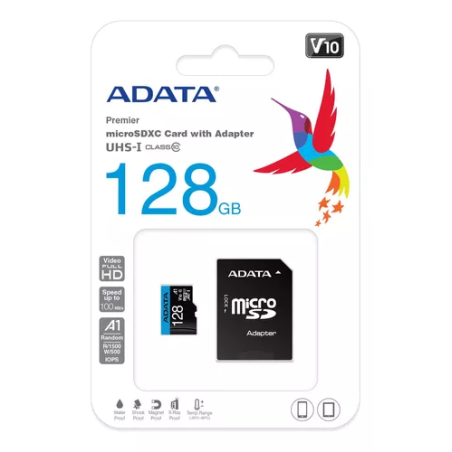 Tarjeta Micro SD 128GB ADATA V10 UHS-I 